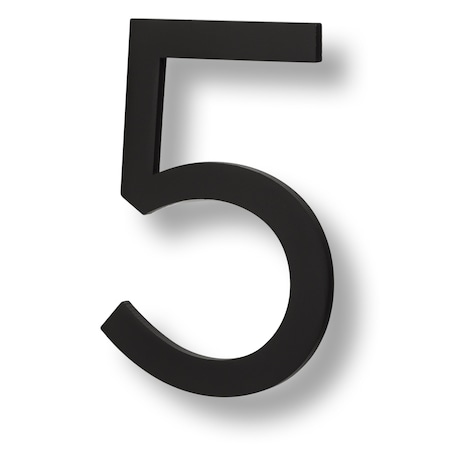 Sure-Loc Hardware Floating House Number, 6, No. 5, Flat Black